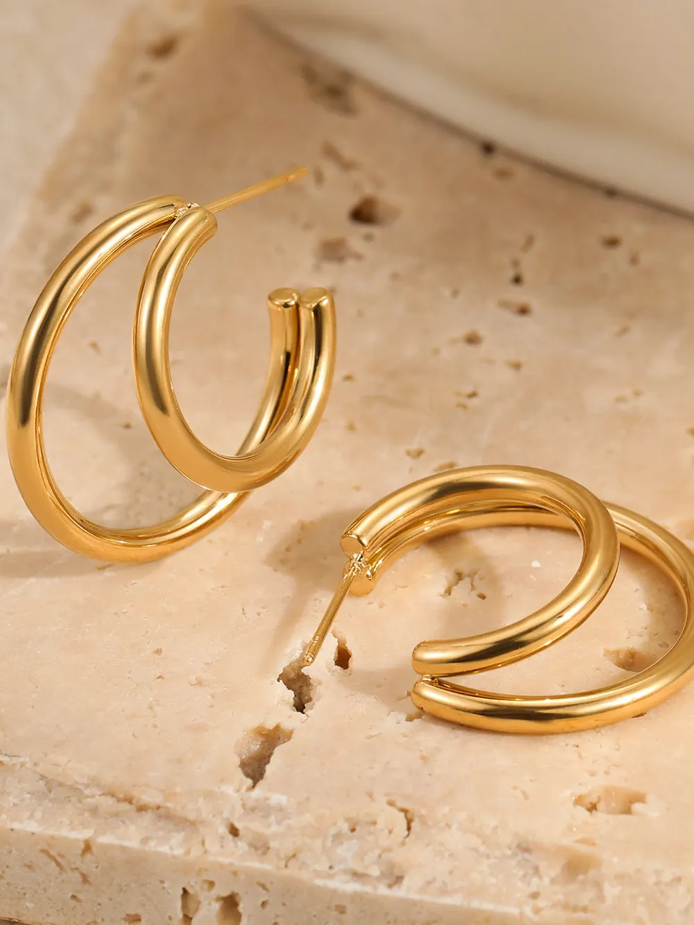 Stainless Steel Hoop Earrings, image 2