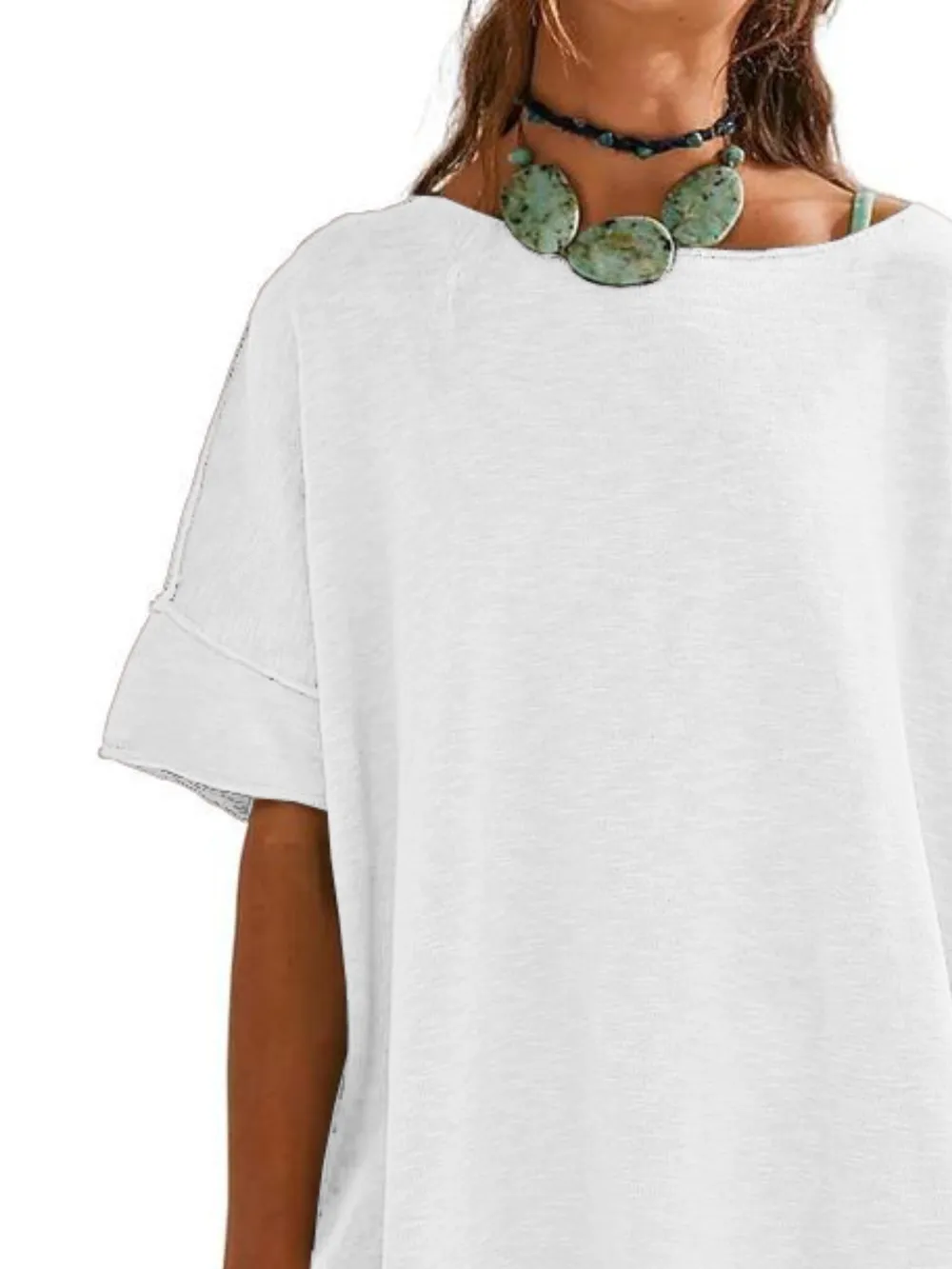 Oversized Round Neck Drop-Shoulder T-Shirt, image 27