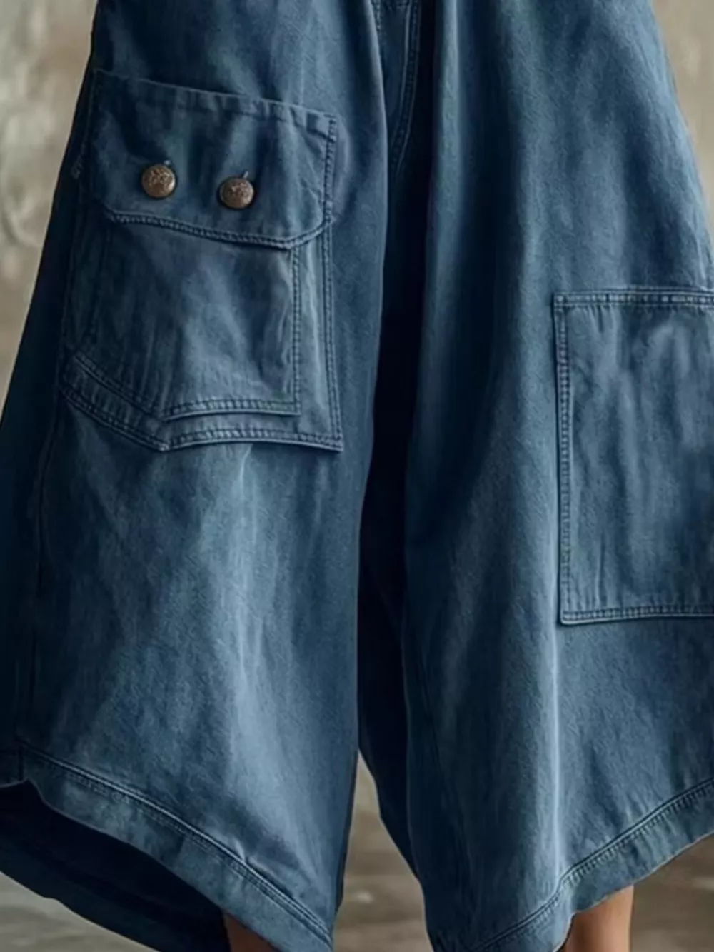 High-Waisted Cargo Wide-Leg Cropped Pants, image 6