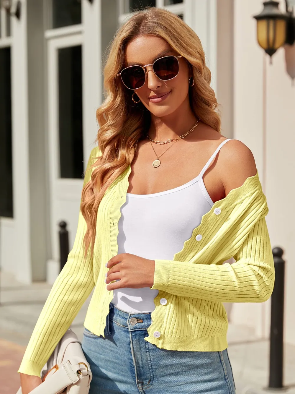 Button Up Long Sleeve Cardigan, image 2