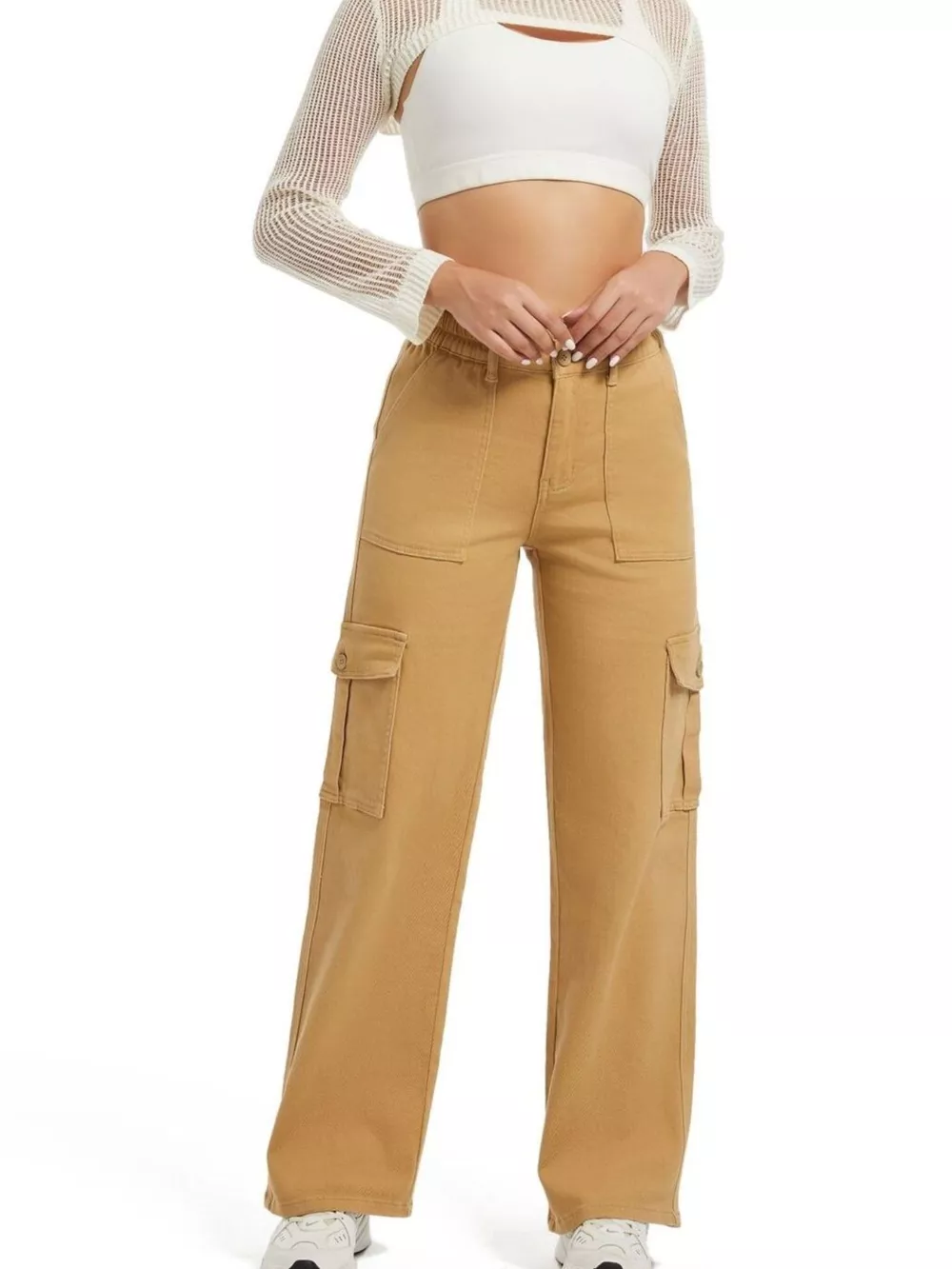 High-Waisted Cargo Jeans, image 23