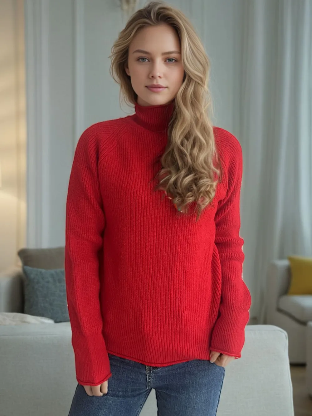 Turtleneck Long Sleeve Sweater, image 6