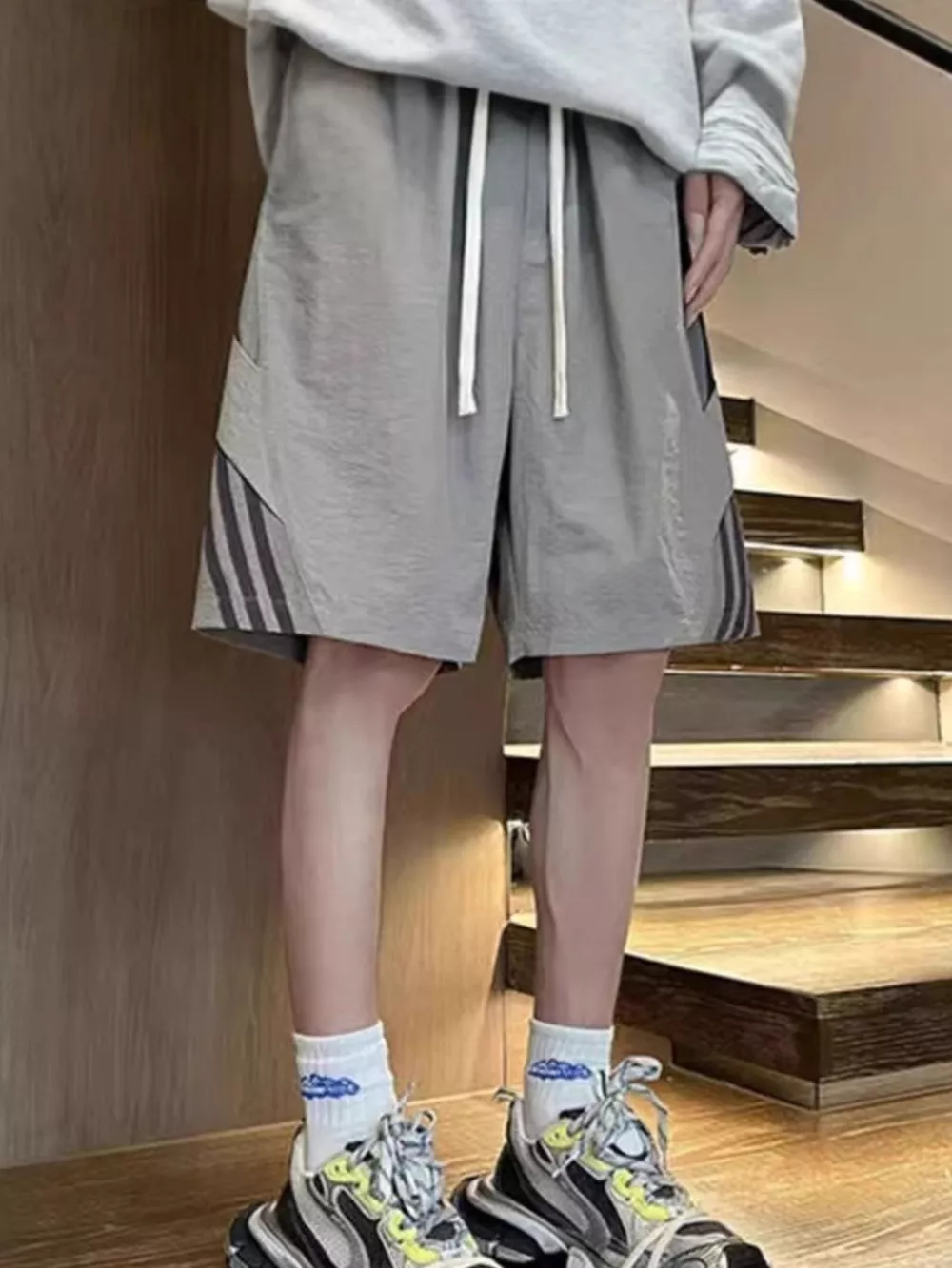 Men's Plus Size Casual Drawstring Shorts, image 3