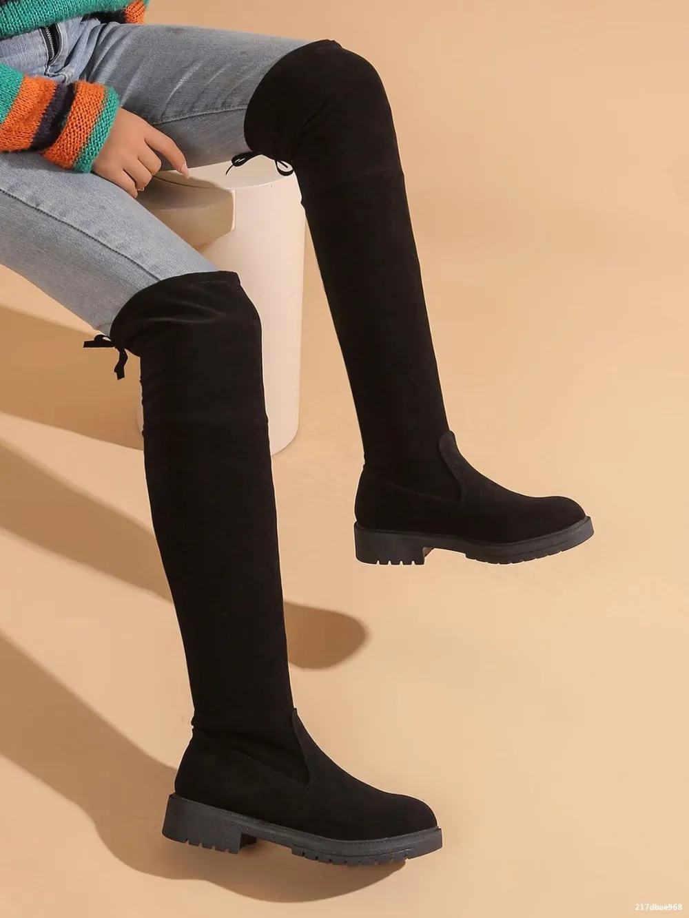 Over-the-Knee Block Heel Boots, image 3