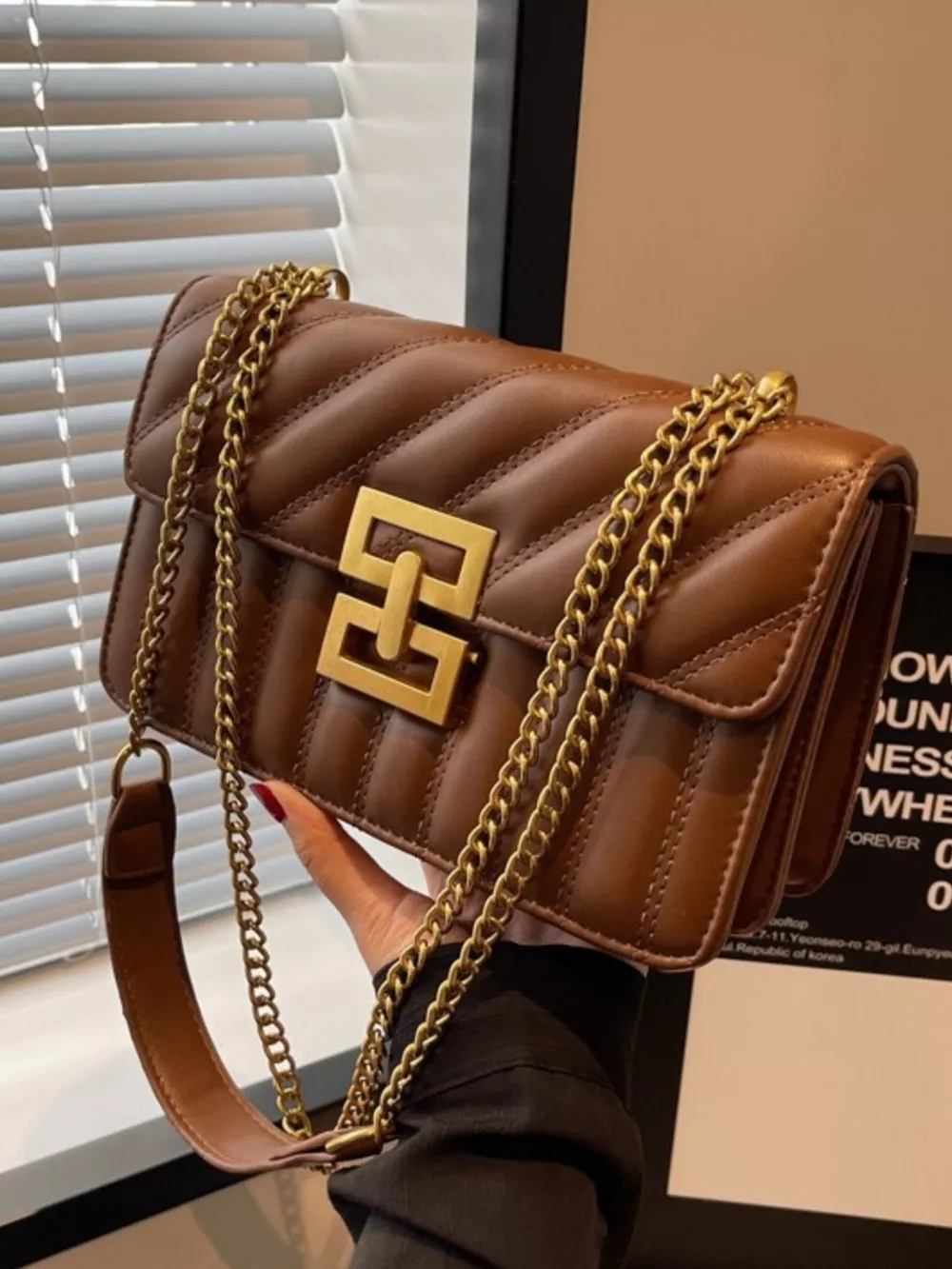 Quilted Flap Chain Shoulder Bag, image 2