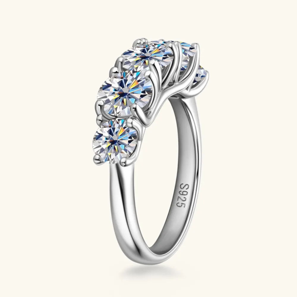 3.6 Carat Moissanite 925 Sterling Silver Ring, image 2