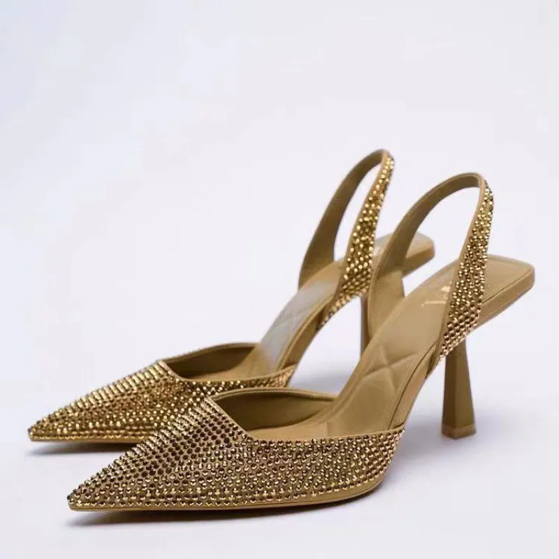 Rhinestone Slingback High Heel Pumps, image 2