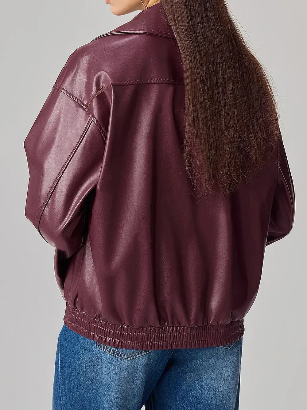Zip Up Drop Shoulder Jacket, image 5