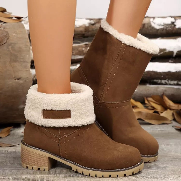 Round Toe Block Heels Boots, image 9