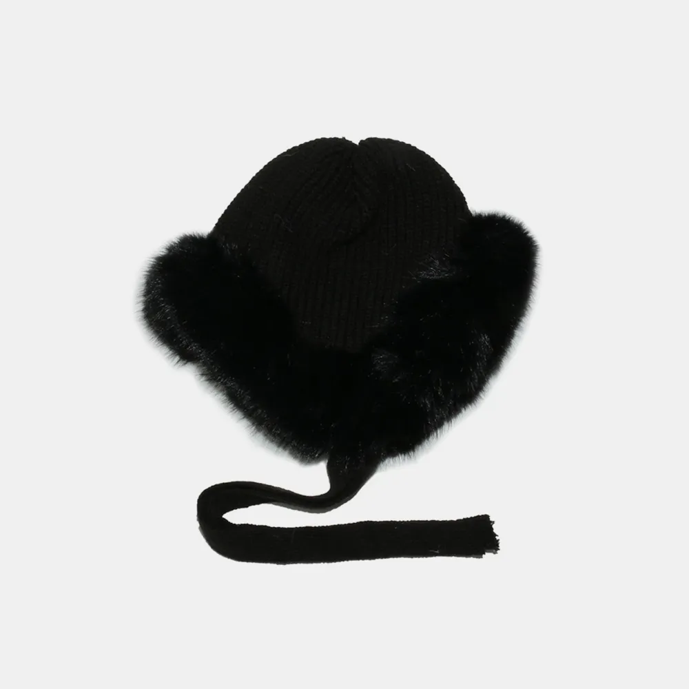 Thermal Tied Fuzzy Winter Hat, image 8