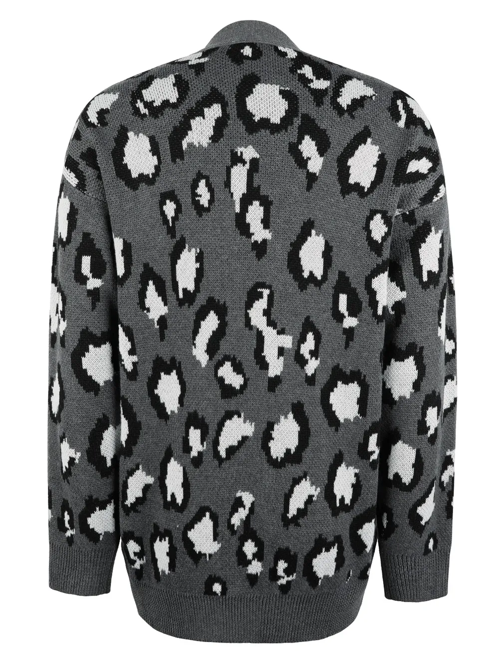 Leopard Open Front Dropped Shoulder Cardigan, image 17