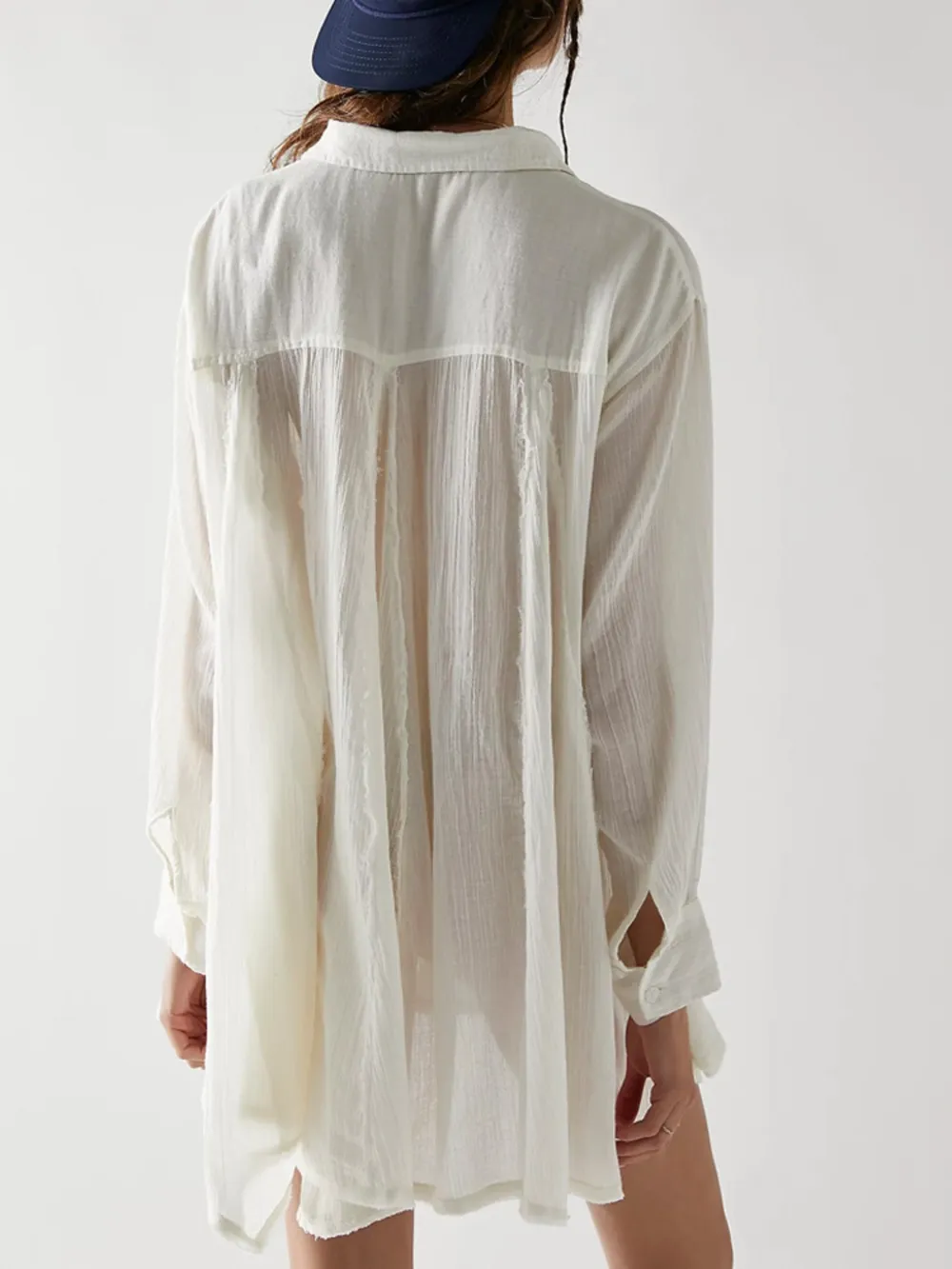 Textured Button-Down Shirt Dress, image 2