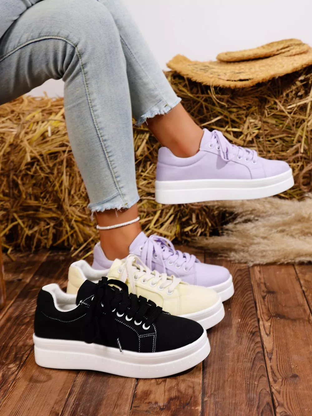 Lace Up Platform Sneakers, image 2