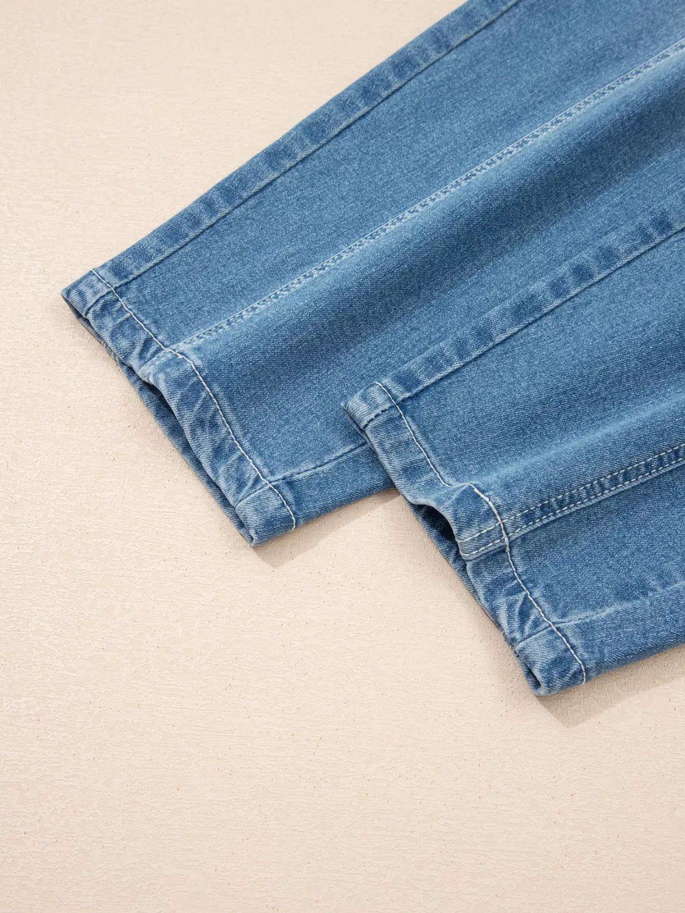 Washed Cuffed Barrel Jeans, image 6