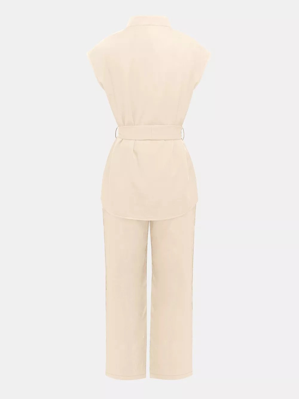 Sleeveless Top and Wide-Leg Pants Set, image 3
