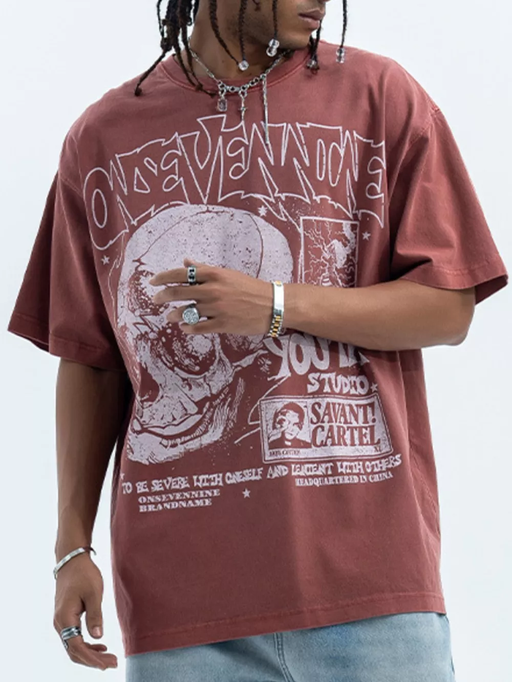 Men's Graphic Round Neck Short Sleeve T-Shirt, image 3