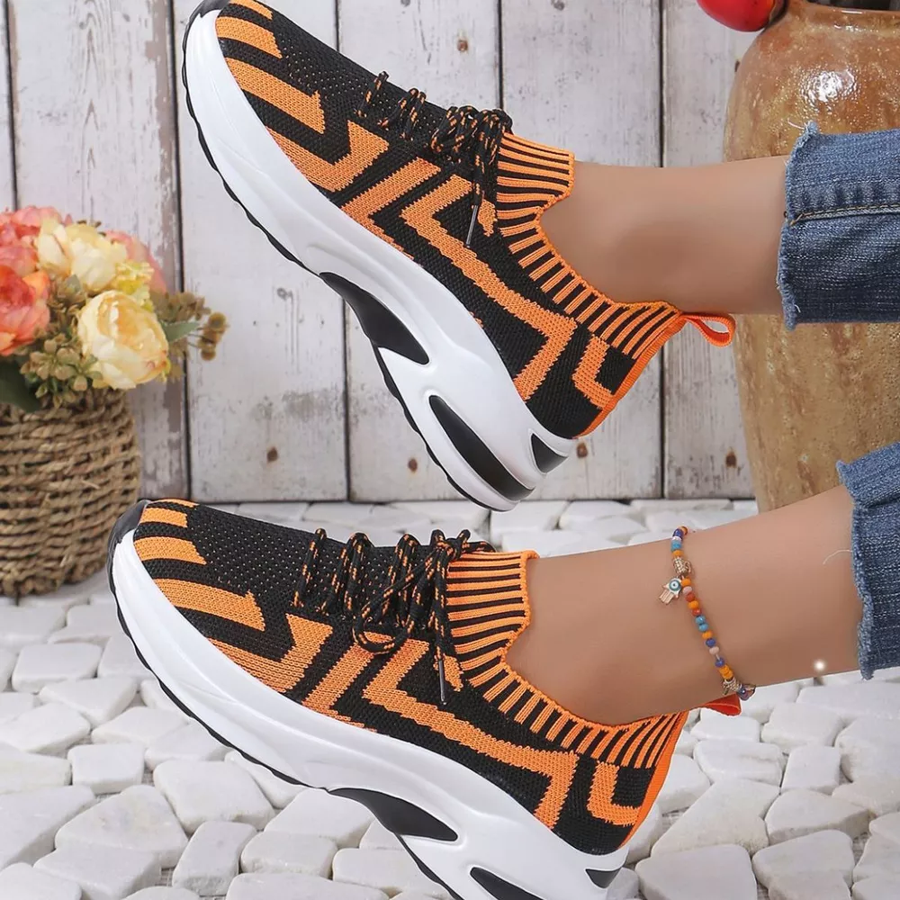 Round Toe Platform Sneakers, image 2