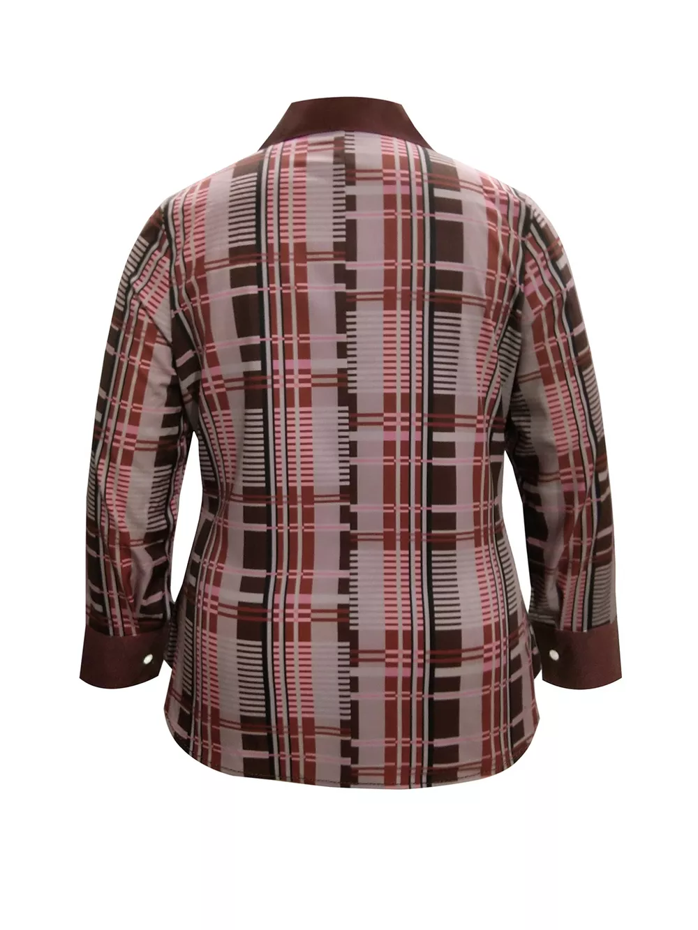 Plus Size Plaid Button-Down Shirt, image 2