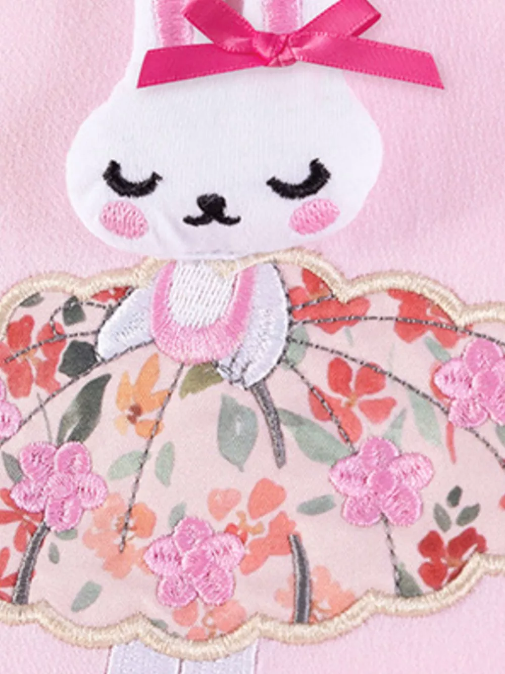 Children's Rabbit Floral Sweatshirt Dress, image 4