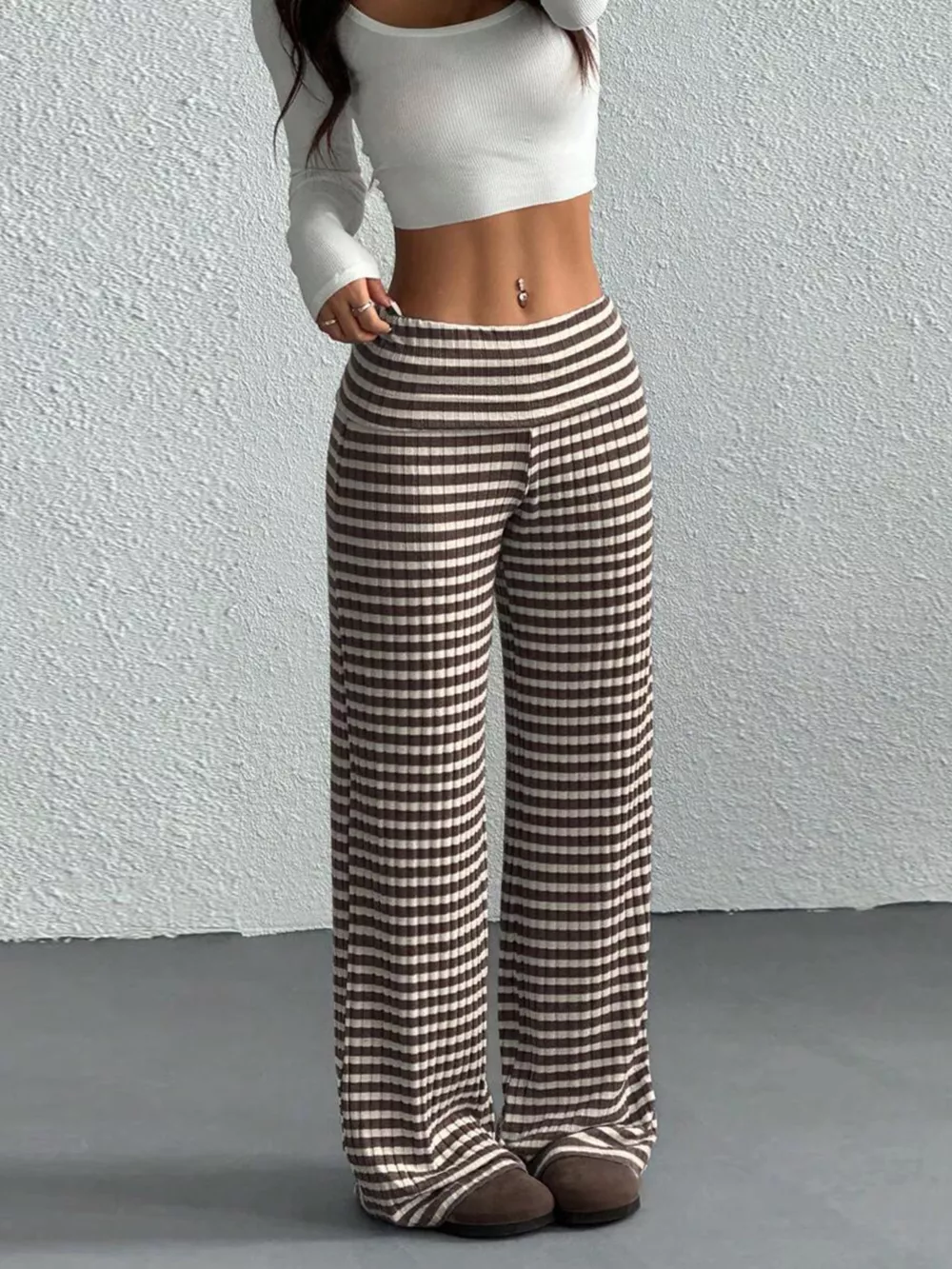 Striped Wide Leg Pants, image 2
