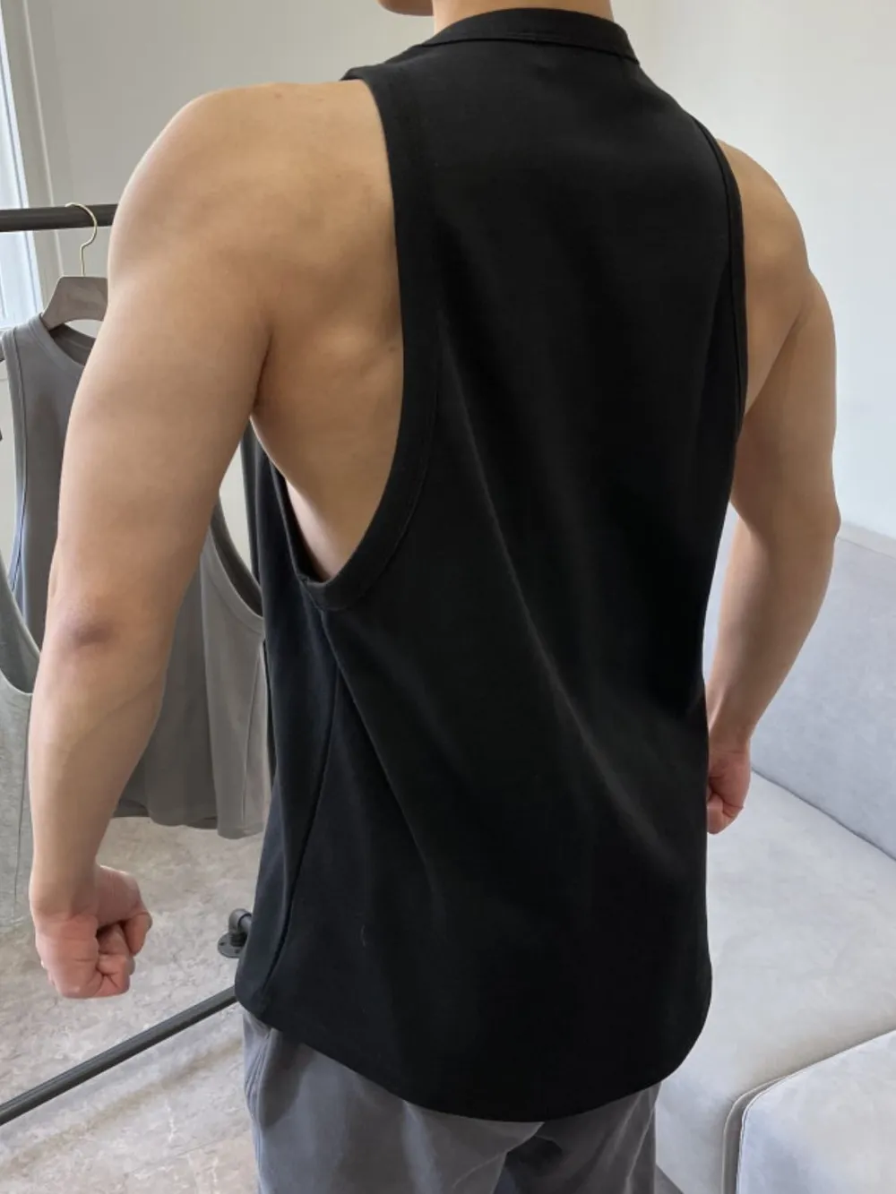 Men's Plus Size Round Neck Tank, image 2
