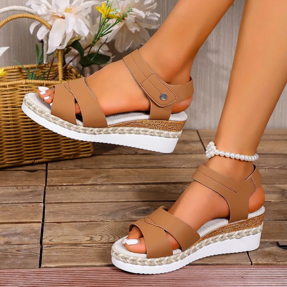 Open Toe Wedge Sandals, image 6
