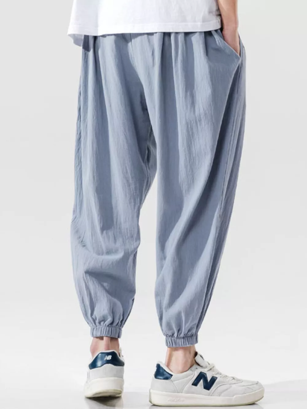 Men's Plus Size Casual Loose Fit Drawstring Joggers, image 6