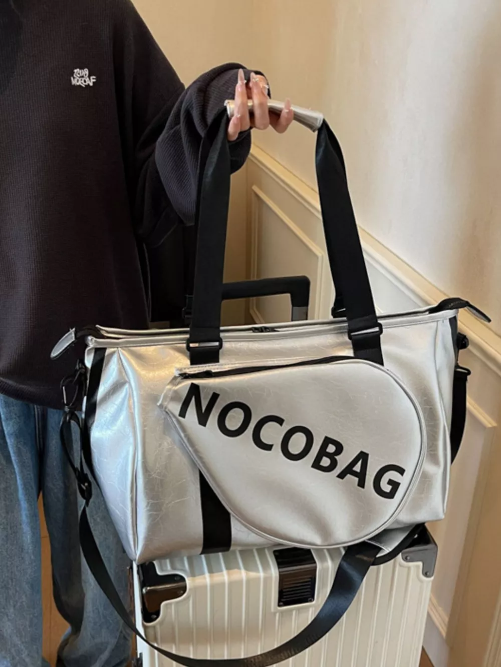 Sports Leather Duffle Bag, image 2