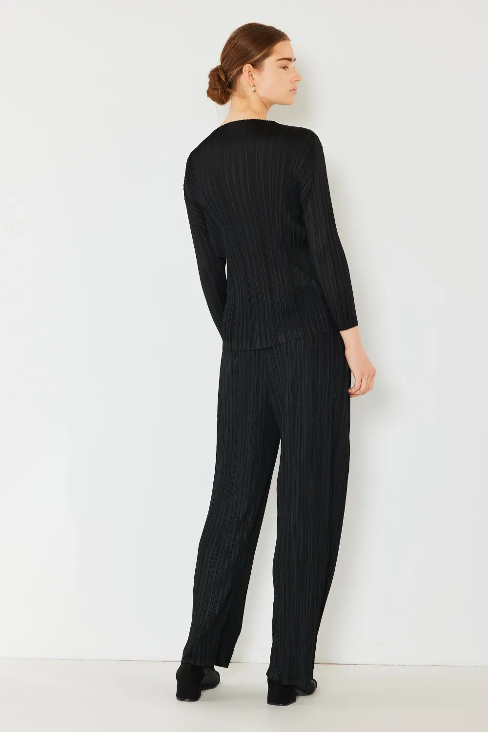 Pleated Long Sleeve Boatneck Top, image 8