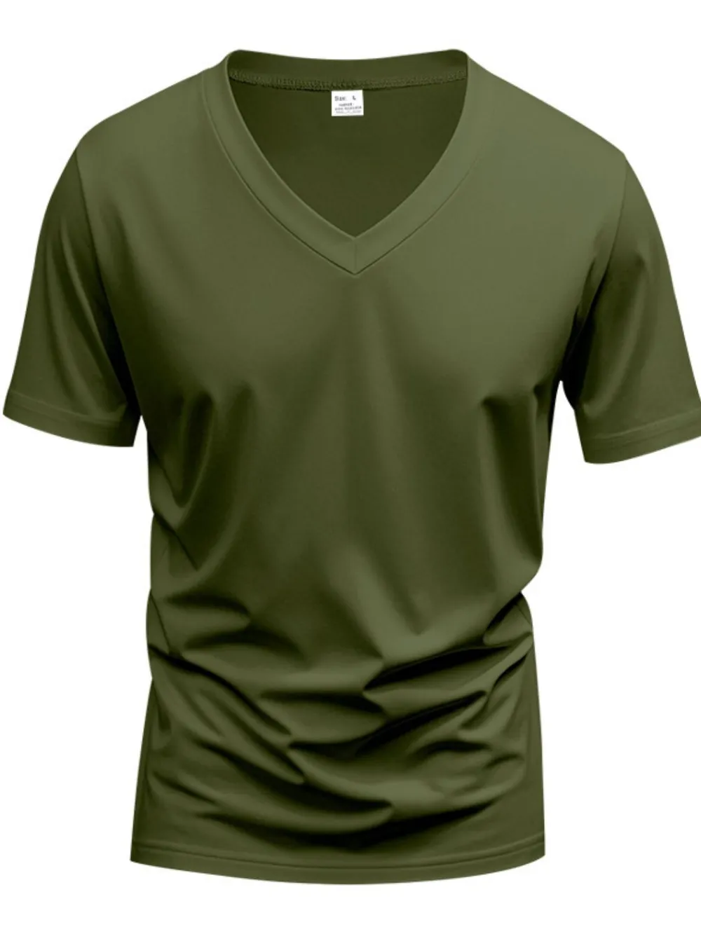 Men's Full Size V-Neck Short Sleeve T-Shirt Plus Size, image 10