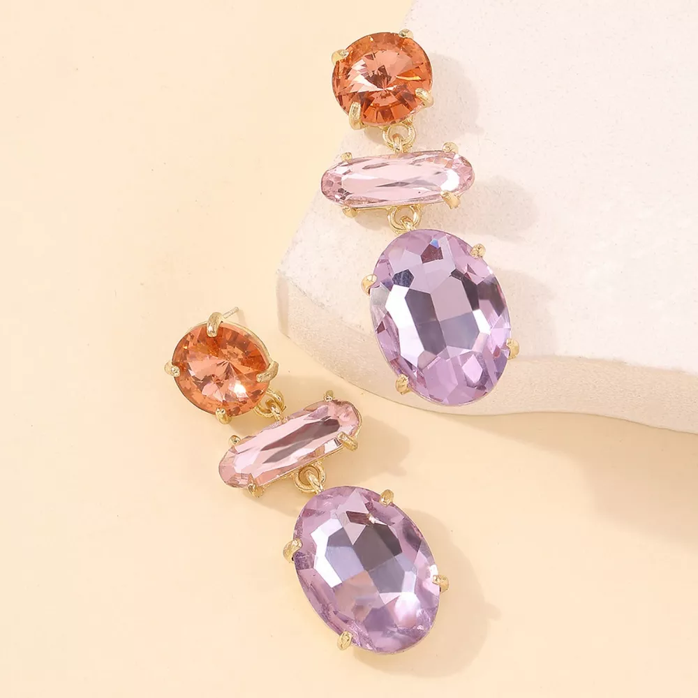 Alloy Geometric Dangle Earrings, image 8