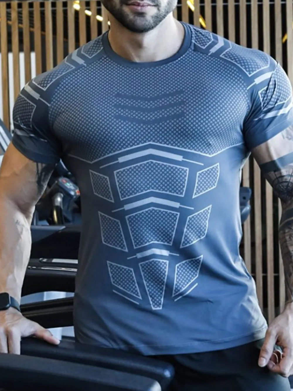 Men's Plus Size Round Neck Short Sleeve T-Shirt, image 4