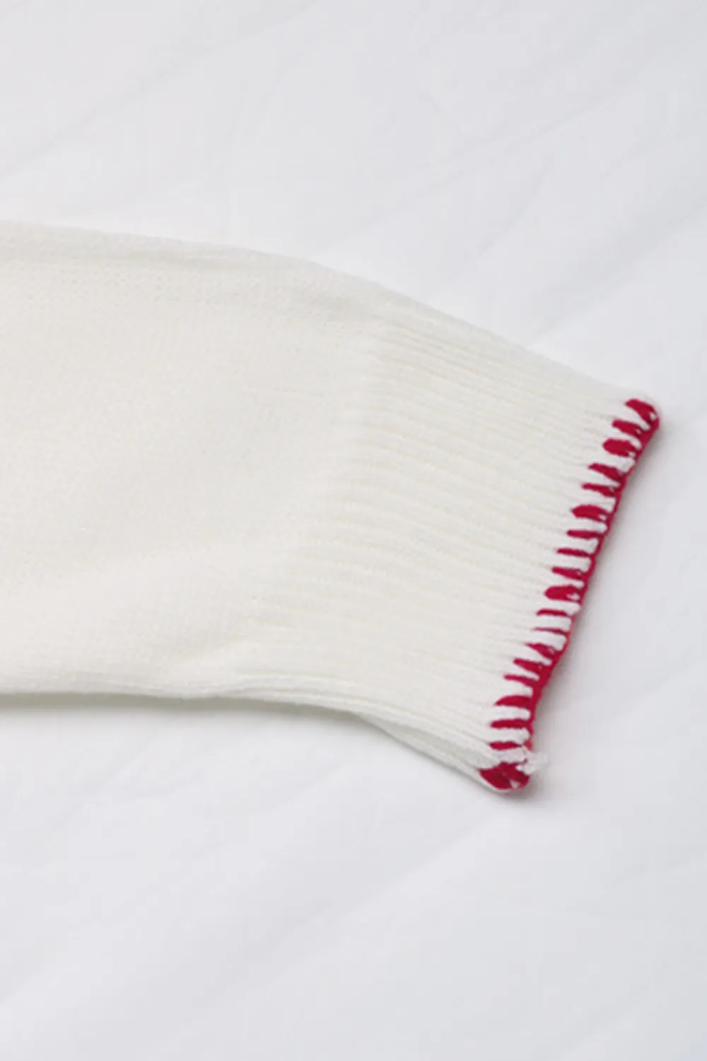 Bow Round Neck Drop Shoulder Sweater, image 2