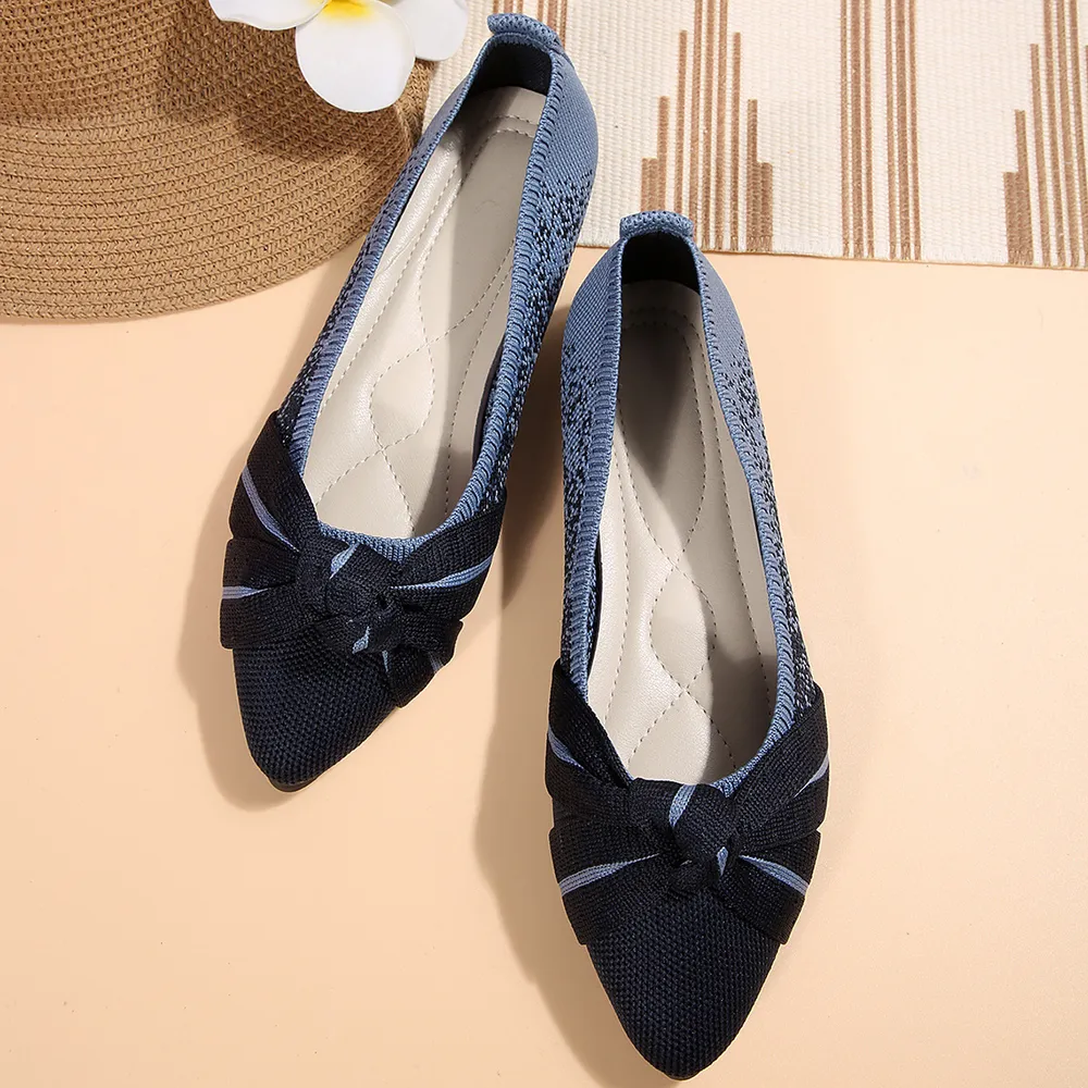 Contrast Point Toe Flats Slip-Ons, image 2