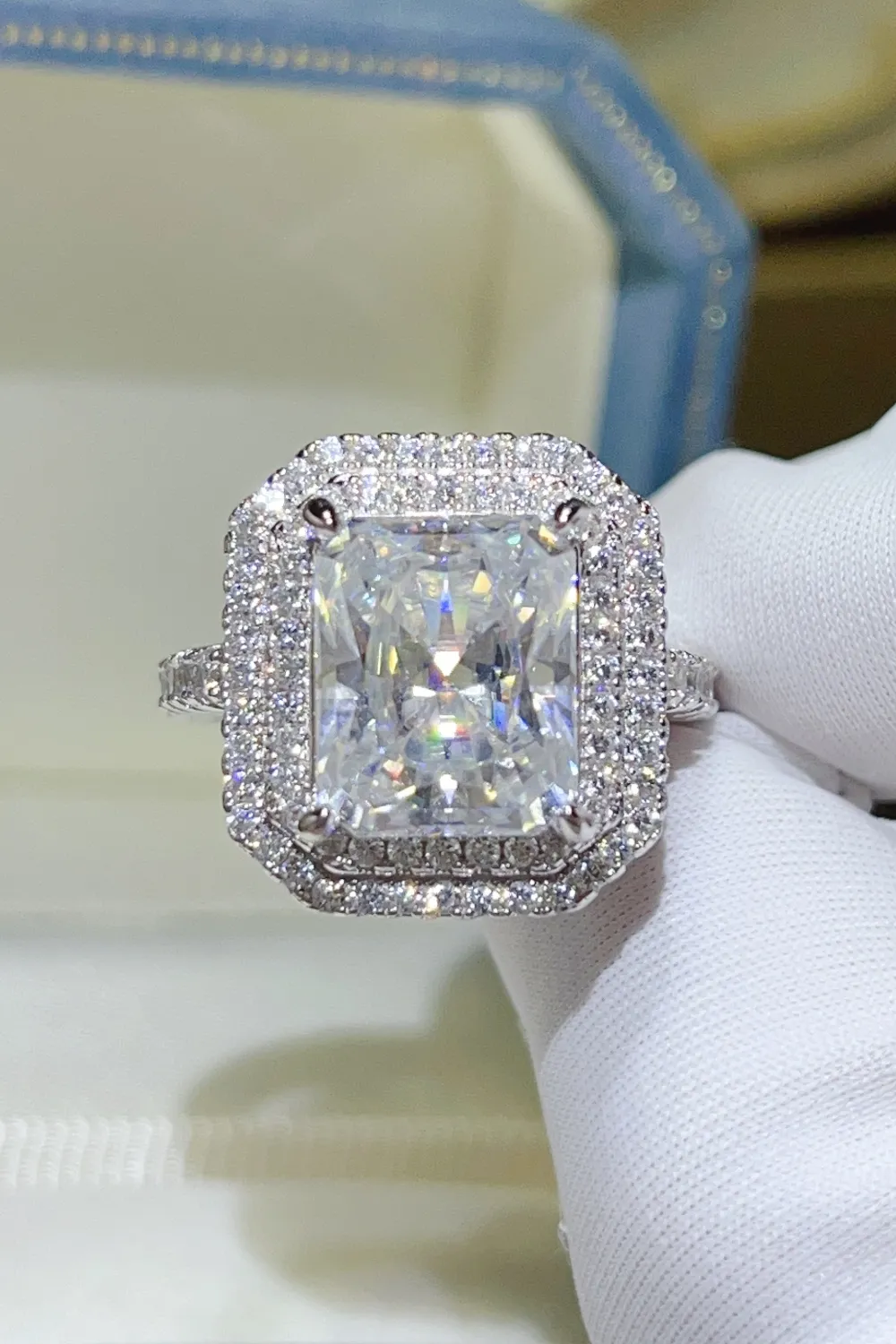 2 Carat Moissanite 925 Sterling Silver Ring, image 2