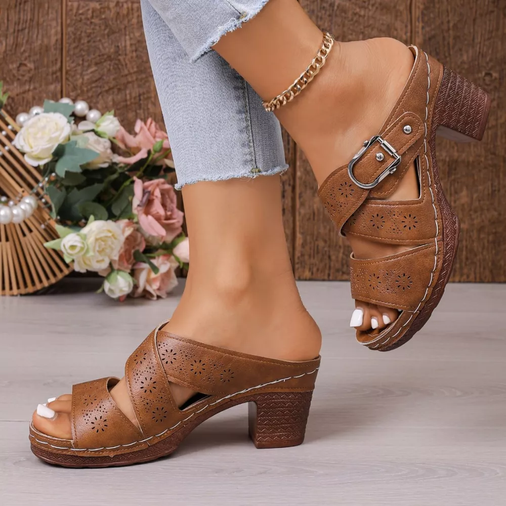Open Toe Block Heels Sandals, image 2