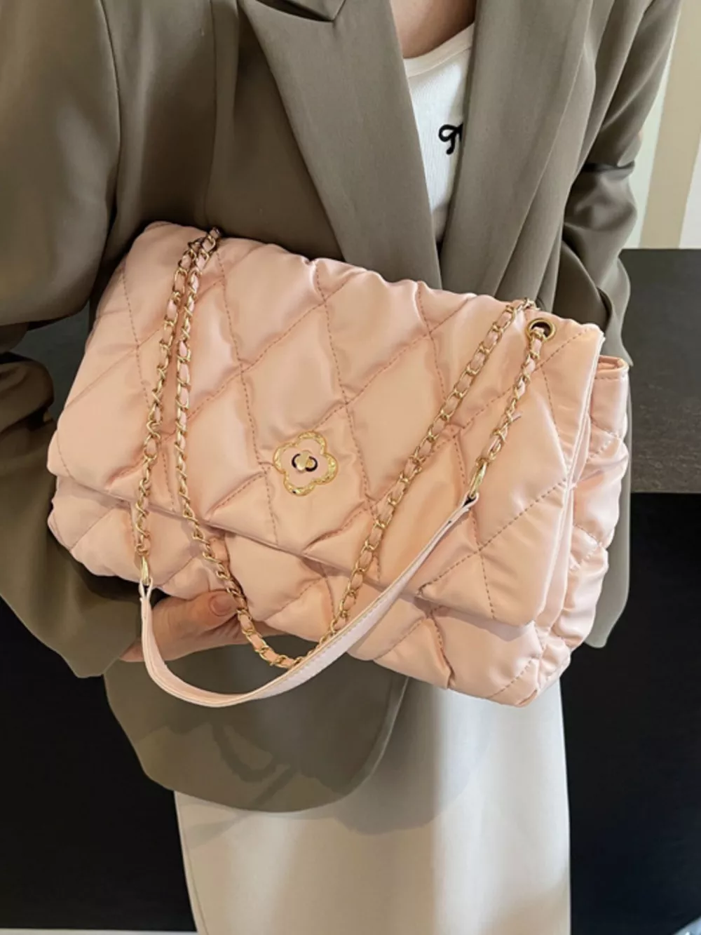 Quilted Chain Shoulder Bag, image 7