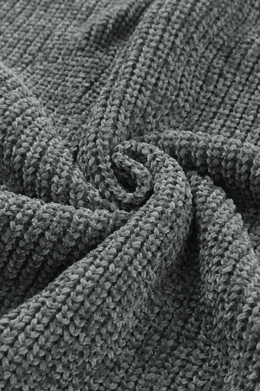 Distressed Round Neck Drop Shoulder Sweater, image 2