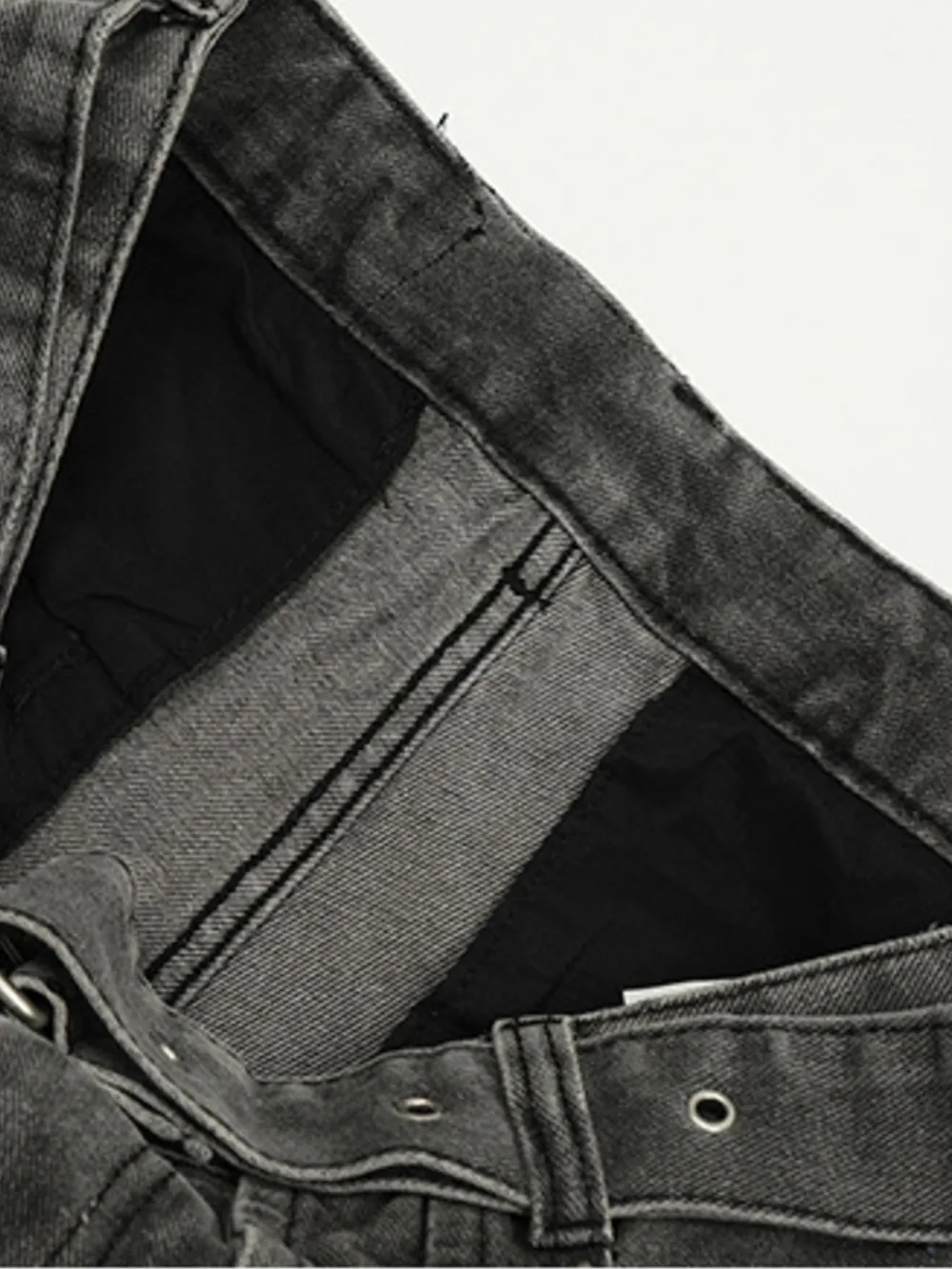 Men's Washed Wide-Leg Baggy Jeans, image 5
