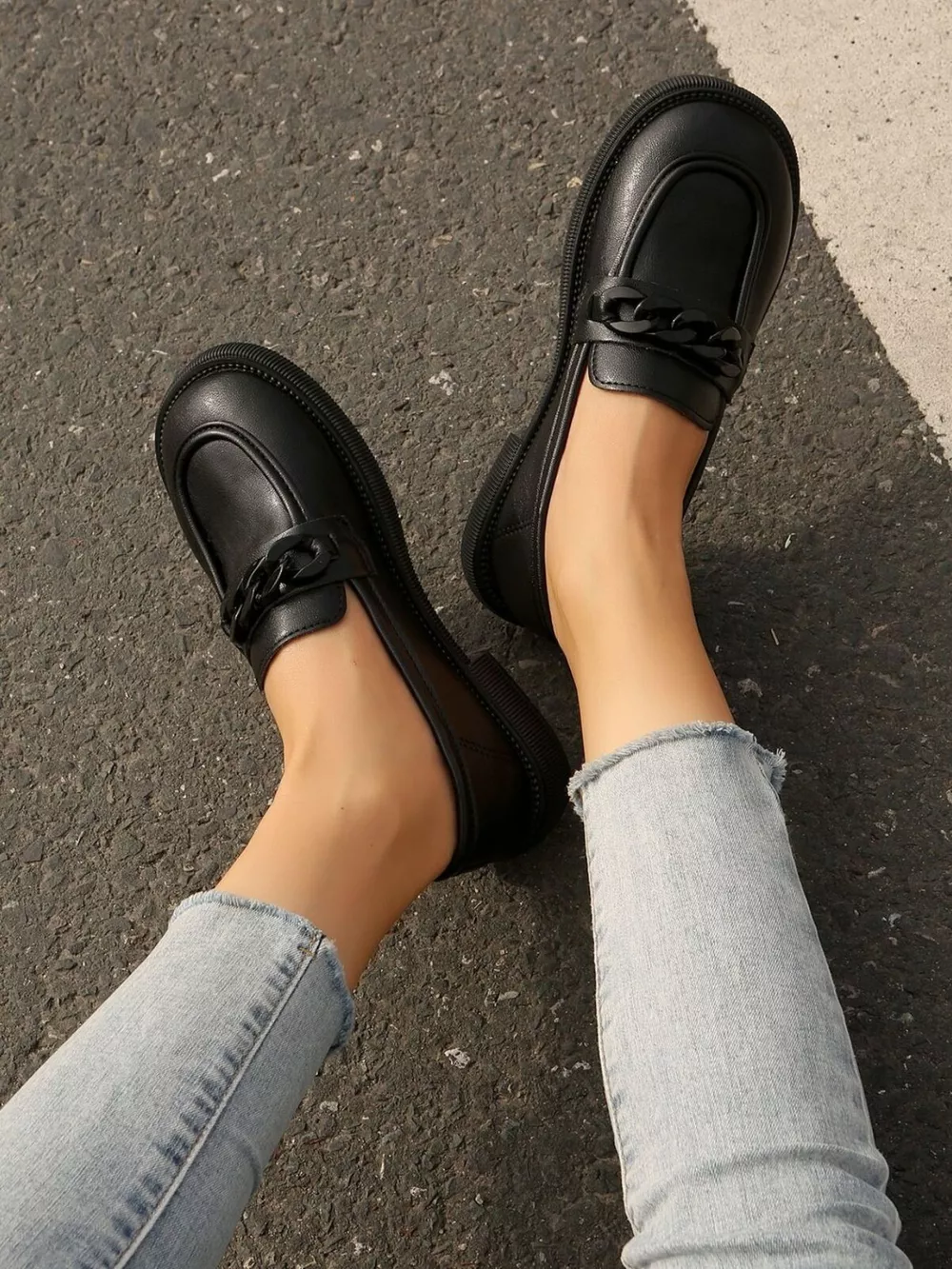 Round Toe Flats Loafers, image 3