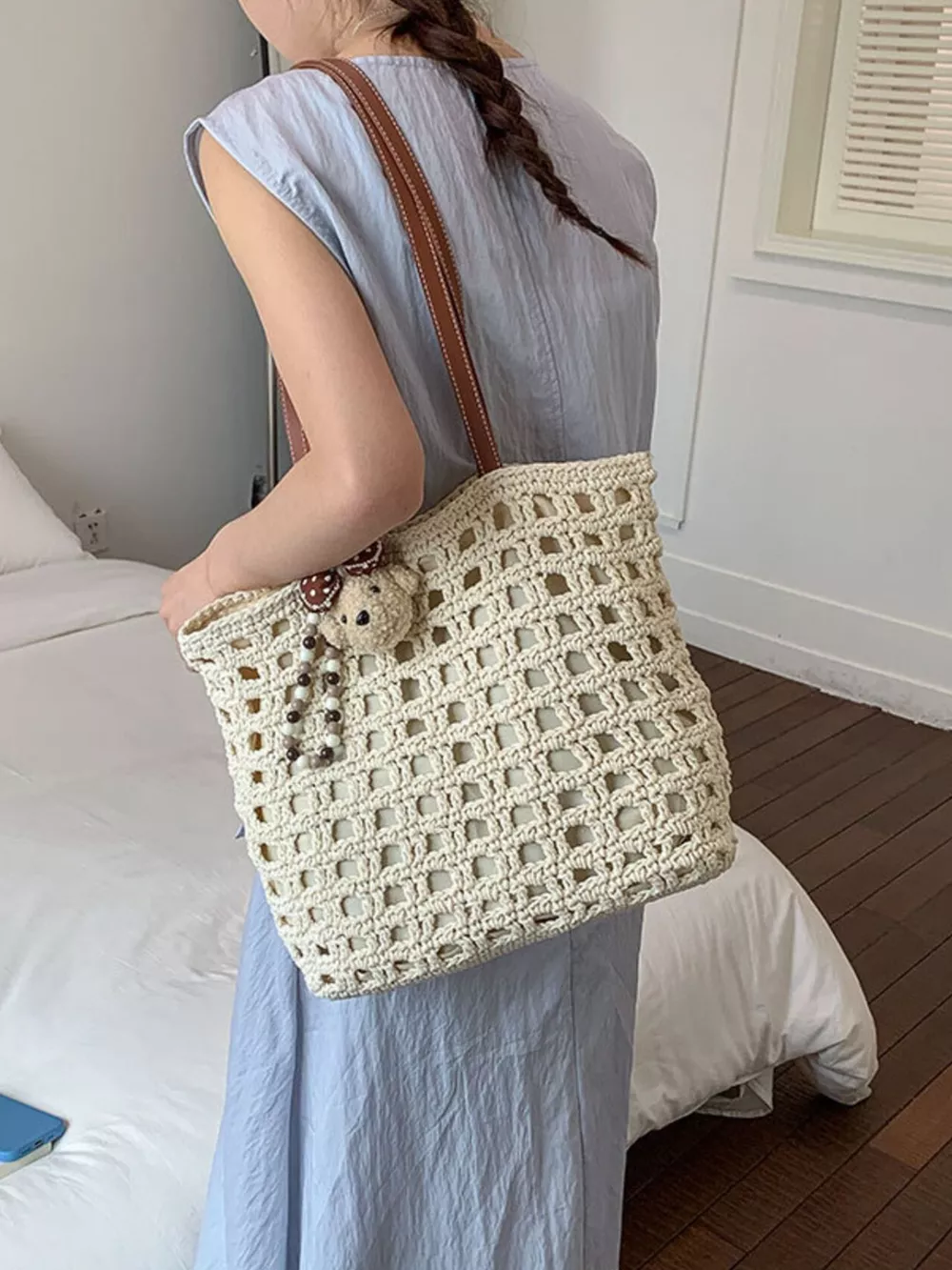 Woven Straw Handbag, image 6