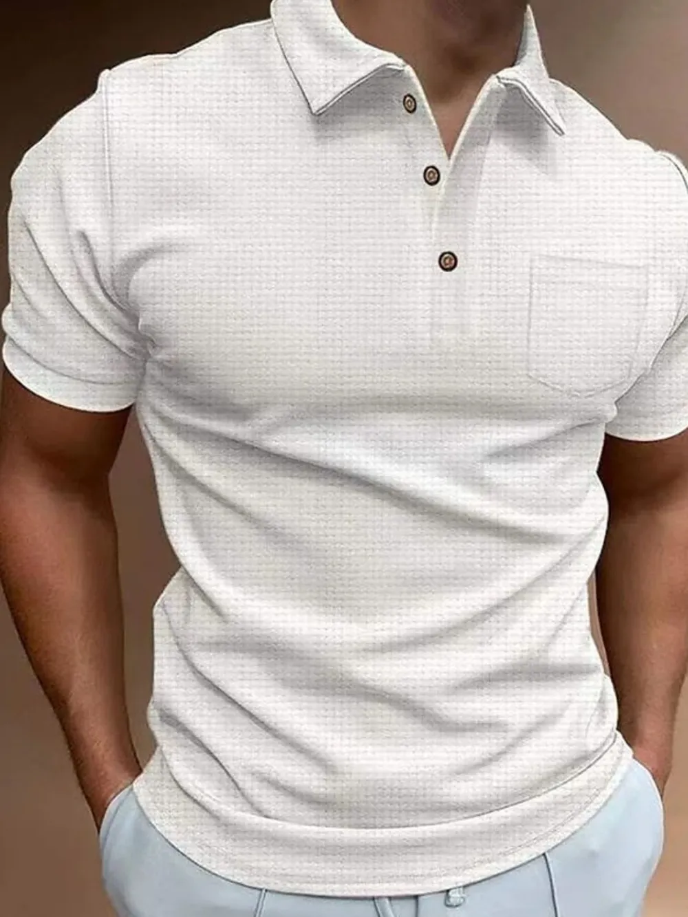 Men's Full Size Collared Neck Short Sleeve Polo Plus Size, image 4