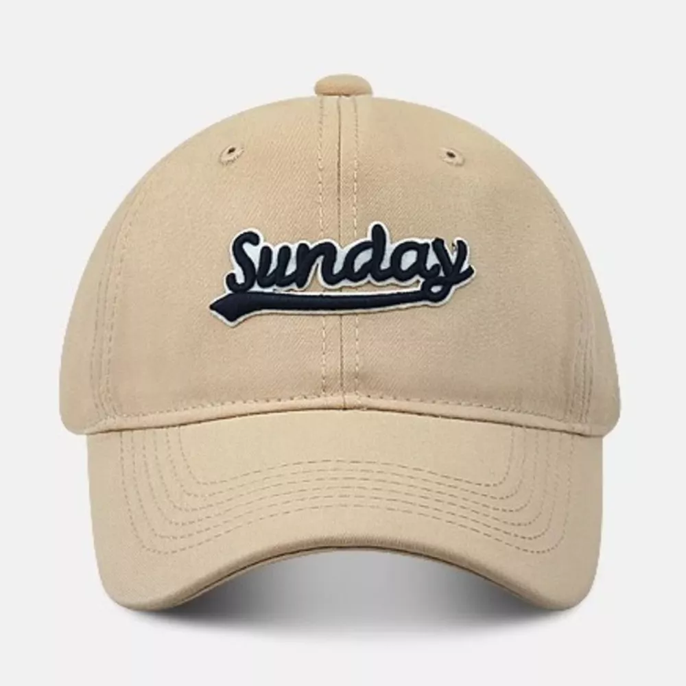 Casual "Sunday" Embroidered Baseball Cap, image 4