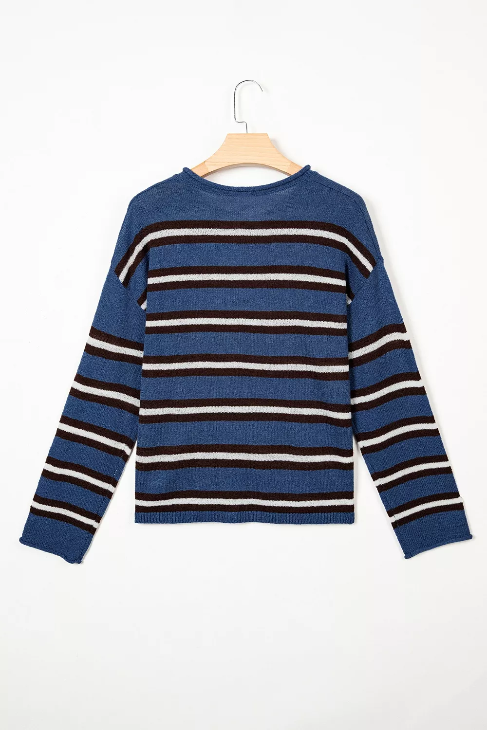 Stripe Striped Drop Shoulder Button Cardigan, image 10