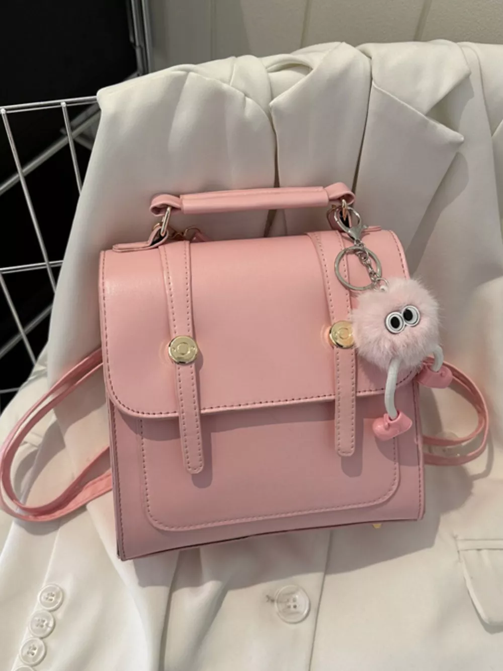 PU Leather Flap Backpack Bag, image 2
