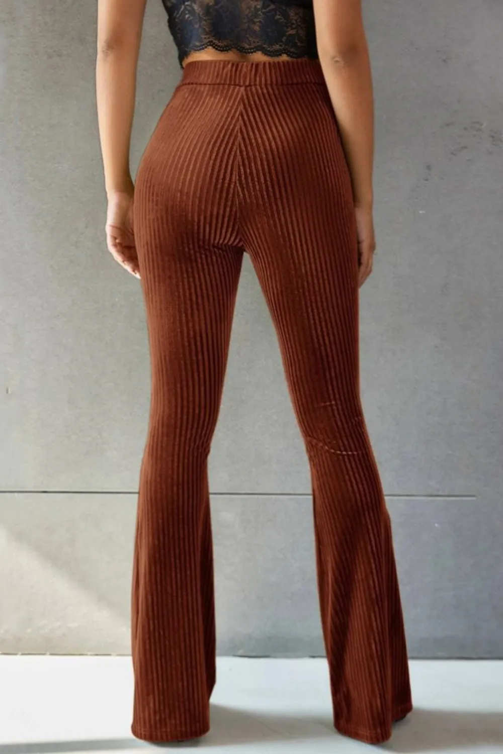 Ribbed High Waist Flare Pants, image 29
