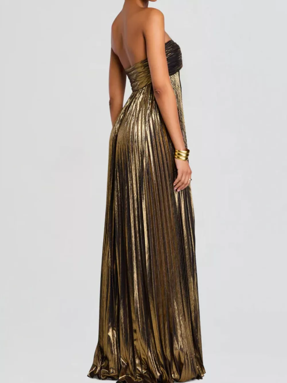 Split Sweetheart Neck Tube Maxi Dress, image 3