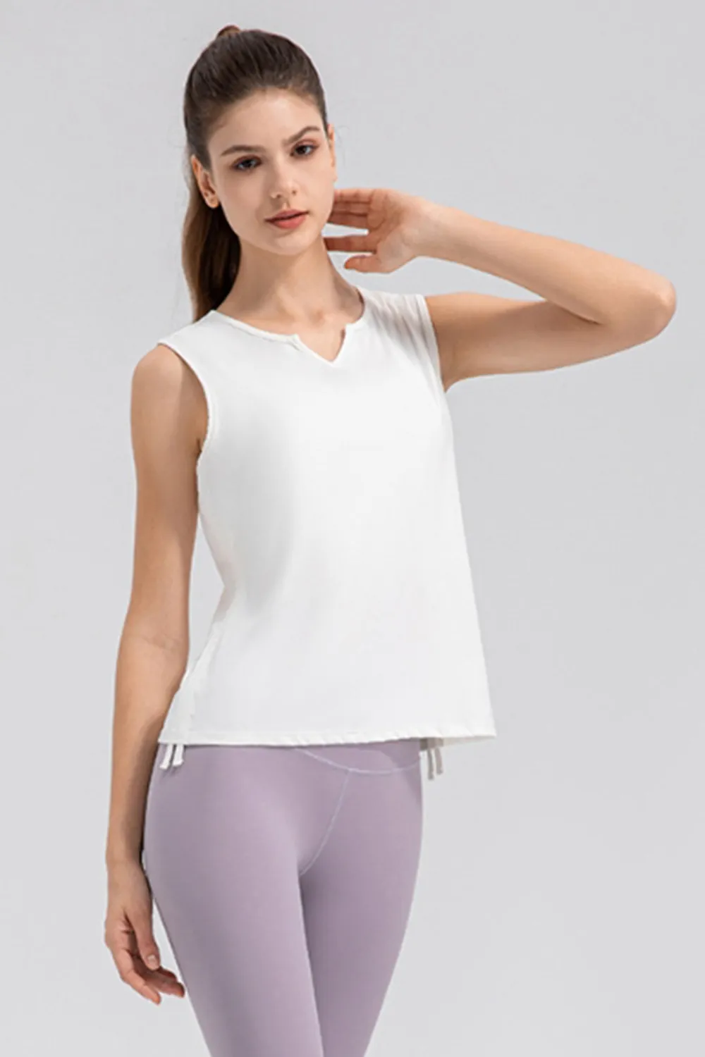 Notched Wide Strap Active Tank, image 7