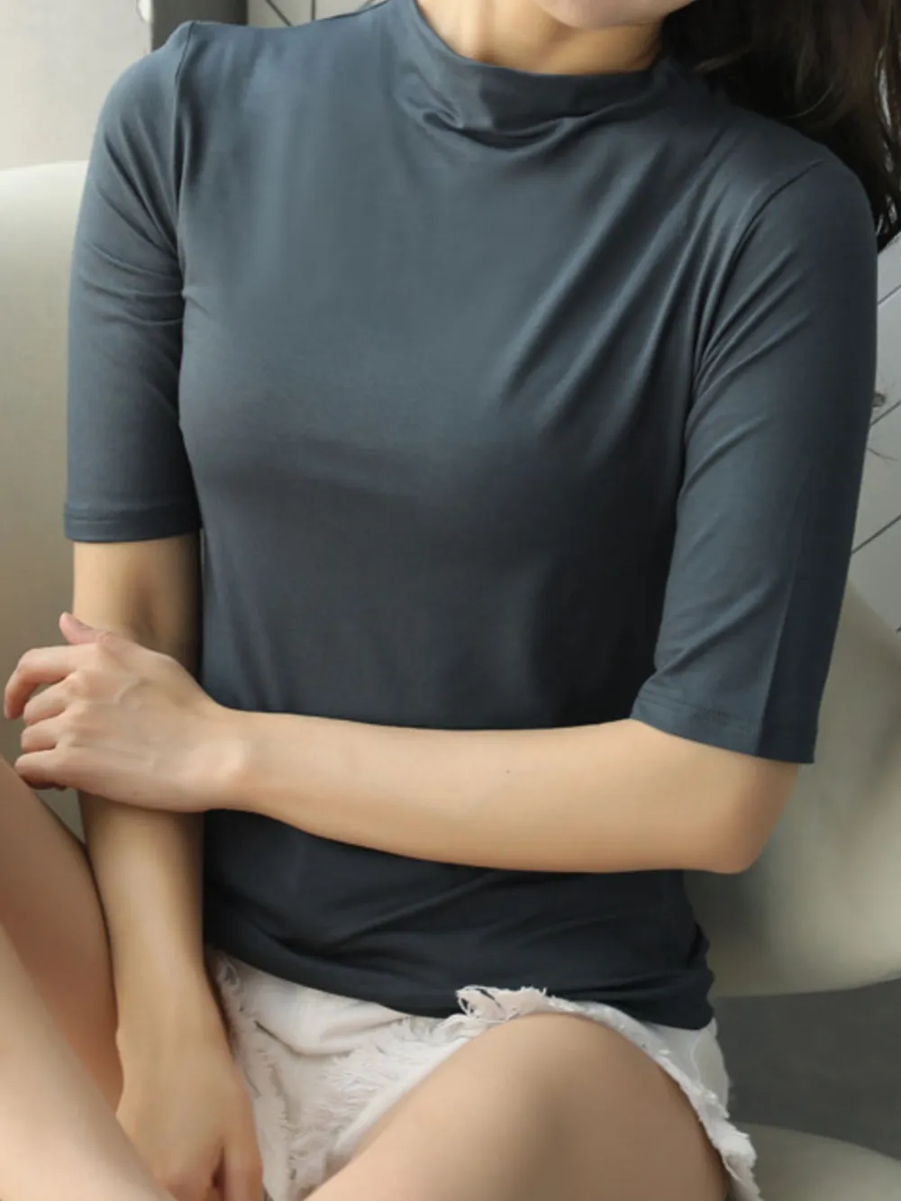 Solid Color Short Sleeve T-Shirt, image 29