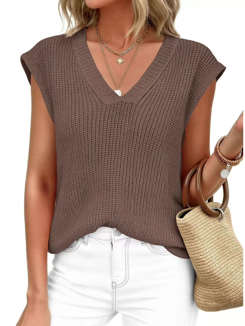 V-Neck Sweater Vest, image 11